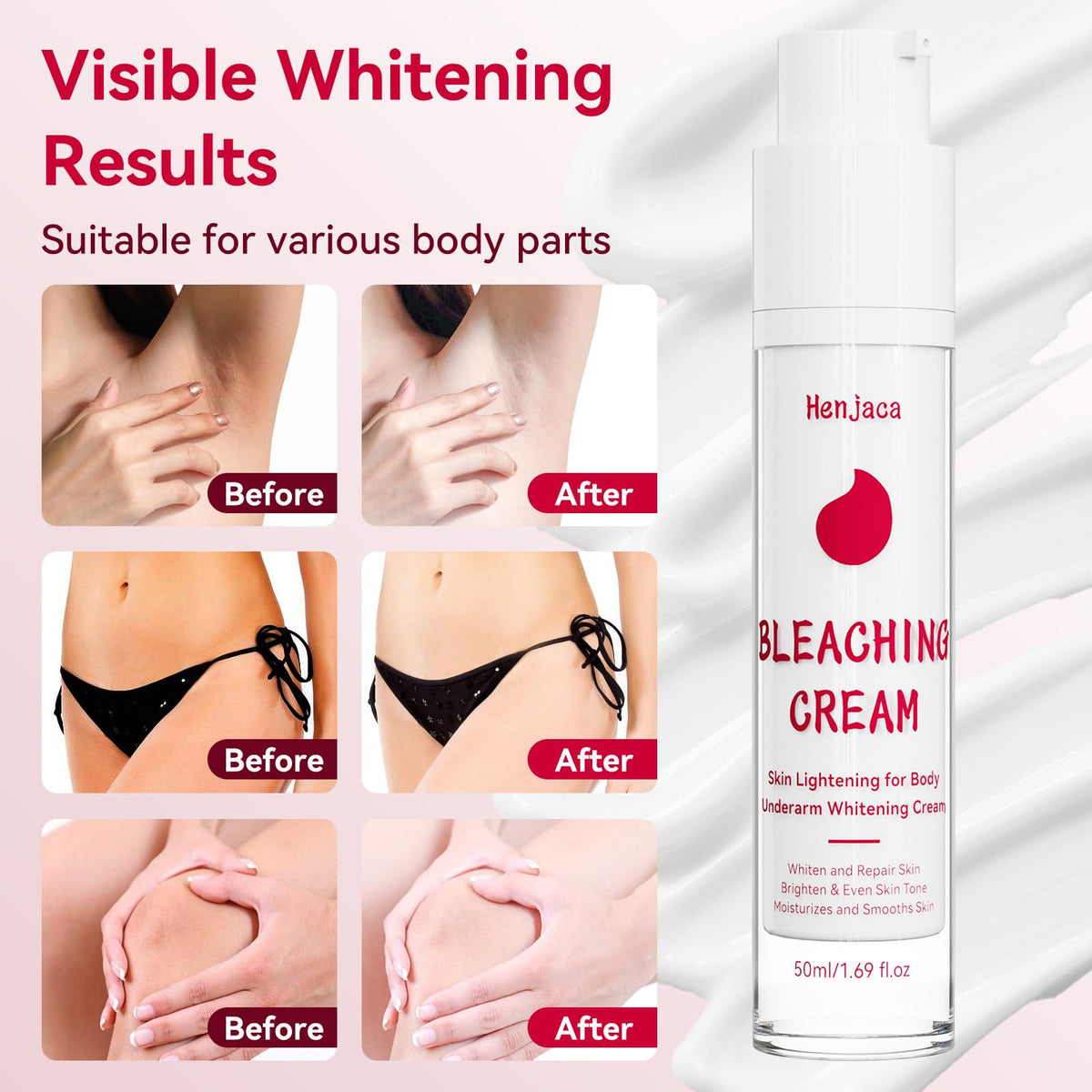 Henjaca tube held in hand showing size and travel-friendly packaging