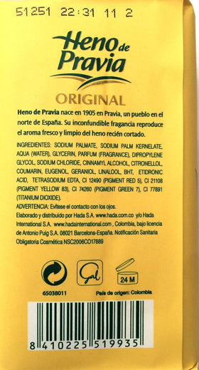 Heno de Pravia close-up of soap texture highlighting rich lather benefits
