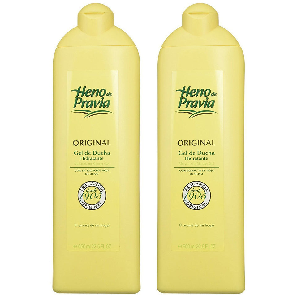 Heno de Pravia front bottles showing classic packaging and easy dispensing benefit