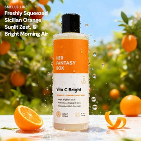 Her Fantasy Box creamy lather on hand demonstrating rich foam and gentle cleansing