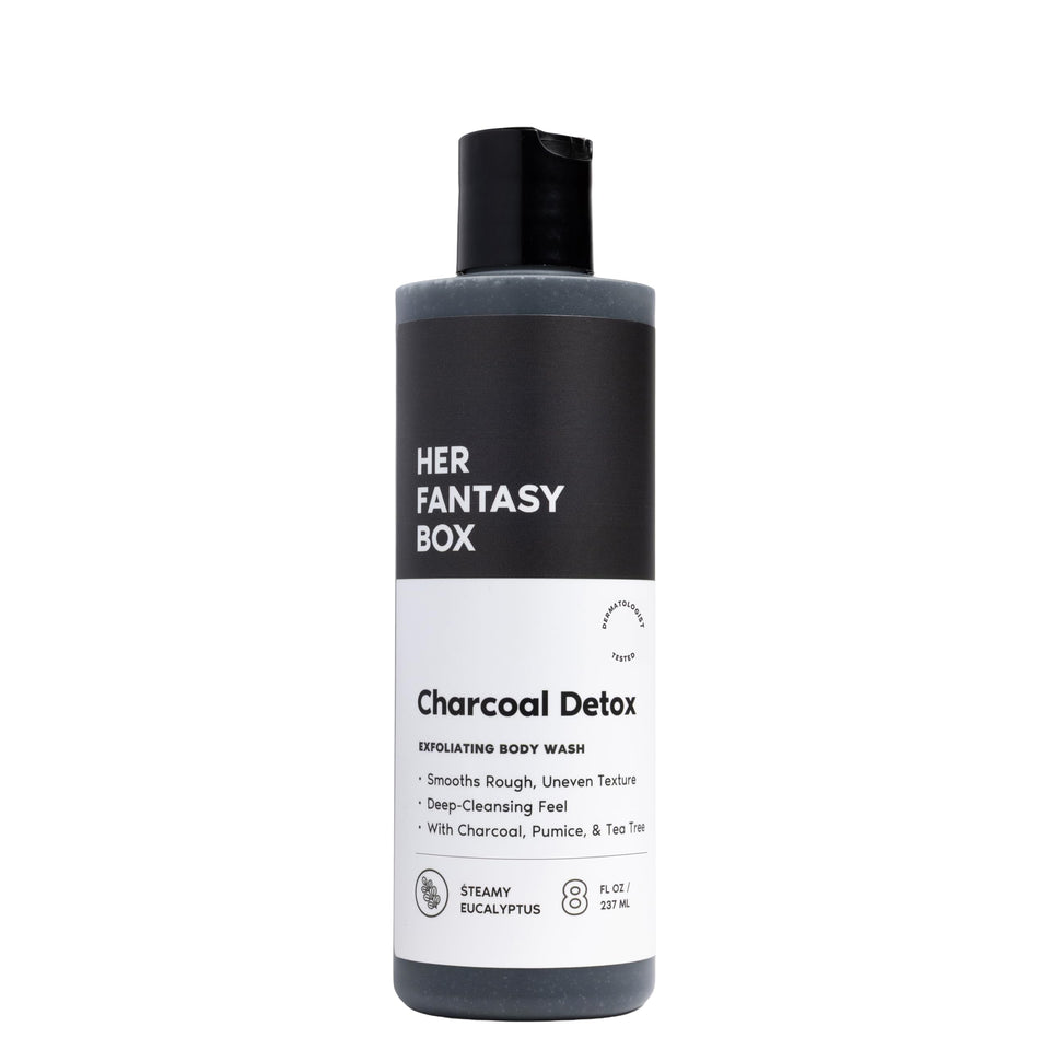 Her Fantasy Box front bottle showing product design and calming scent benefits