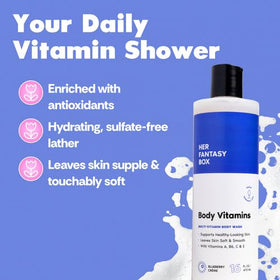 Her Fantasy Box multi-vitamin ingredient graphic highlighting vitamin support
