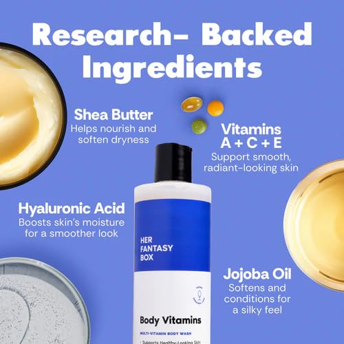 Her Fantasy Box pump and label detail emphasizing ingredient clarity benefit