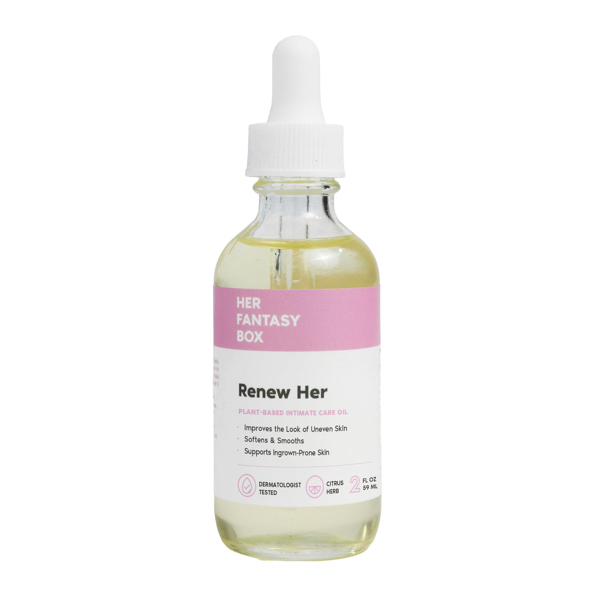 Her Fantasy Box front bottle shot showing product and gentle formula benefits