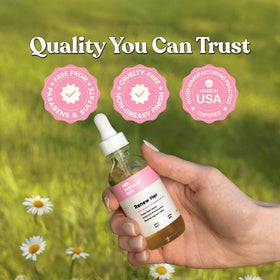 Her Fantasy Box label detail emphasizing ingredient list and clean formulation benefit