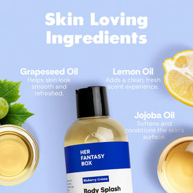 Her Fantasy Box texture close-up of lightweight oil absorbing into skin quickly