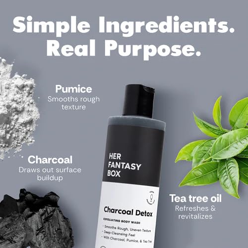 Her Fantasy Box texture close-up highlighting fine pumice and smooth lather benefits