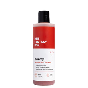 Her Fantasy Box bottle front view showing clean design and travel-ready size