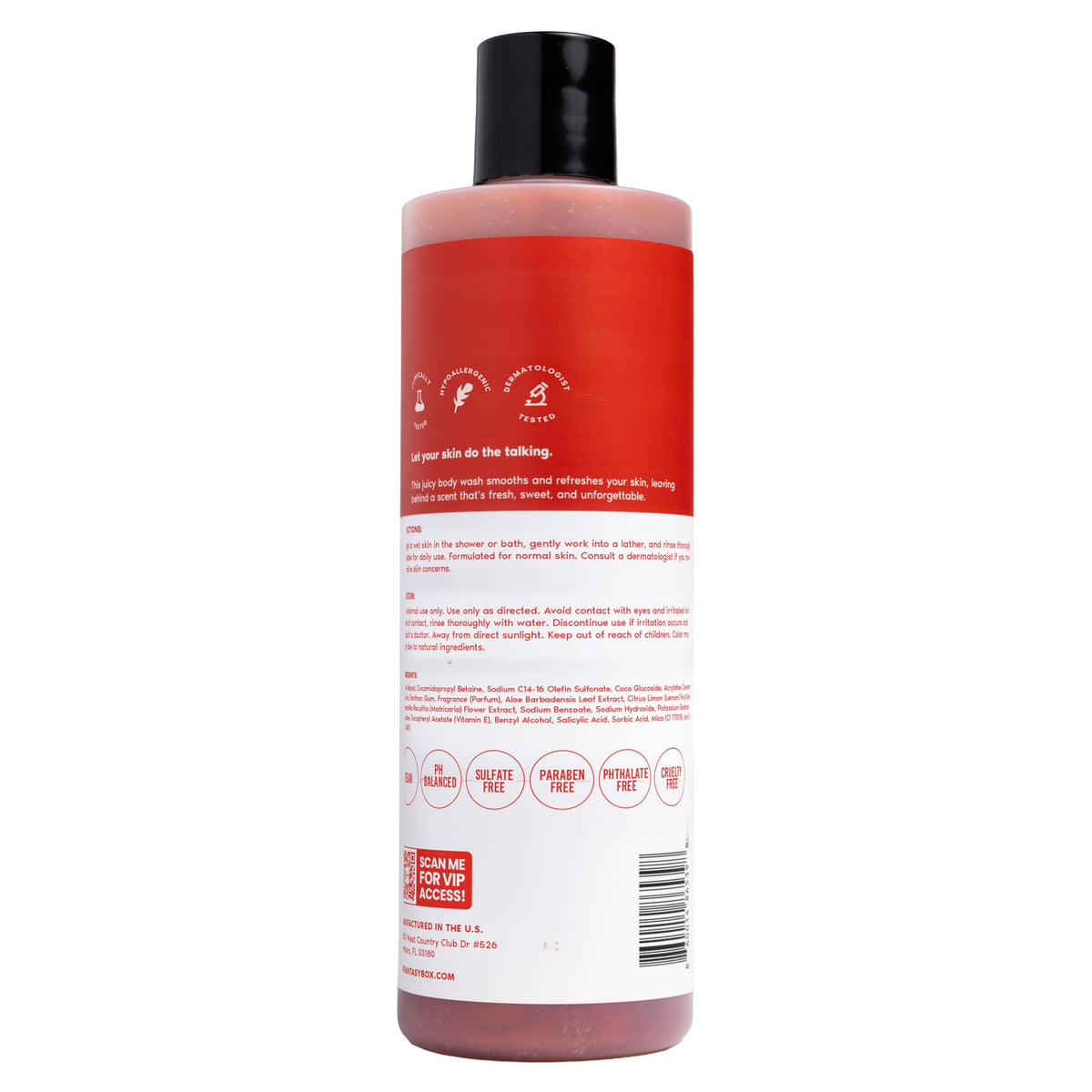 Her Fantasy Box hand holding lather to show foaming performance and softness