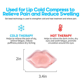 Herb Life lip pack laying flat in freezer ready for cold therapy and immediate relief