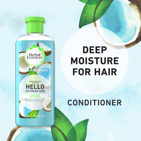 Herbal Essences conditioner applied in shower to soften dry hair