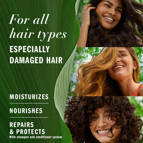 Herbal Essences shampoo texture pouring for gentle cleansing