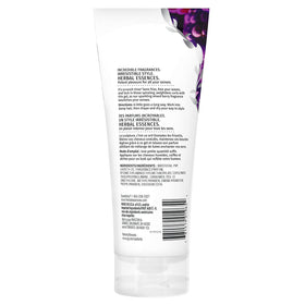 Herbal Essences back label zoom on directions and ingredients for clarity