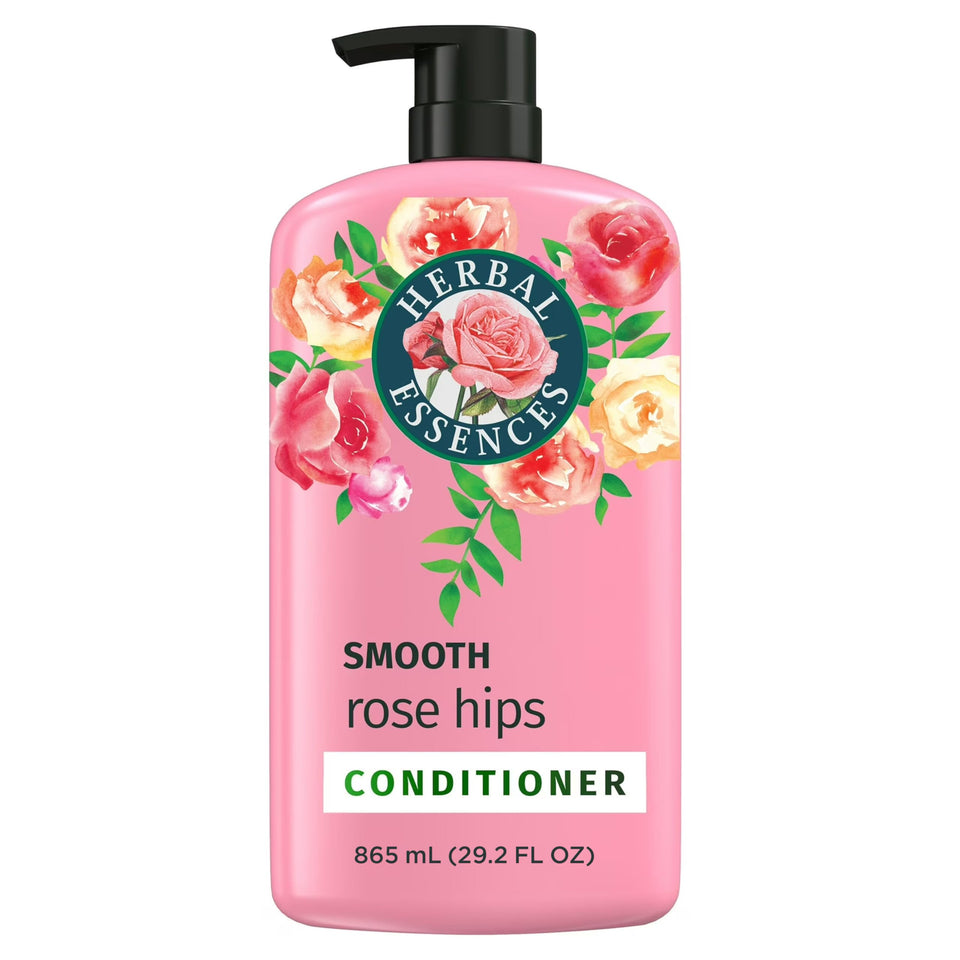 Herbal Essences bottle front view showing smooth collection and benefits