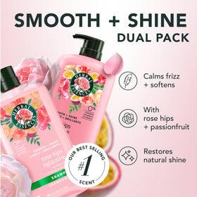 Herbal Essences label close-up highlighting ingredients and scent