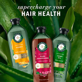 Herbal Essences camellia flowers and grapes highlighting natural ingredients