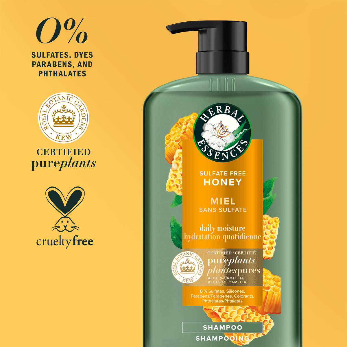 Herbal Essences camellia oil droplet close-up showing lightweight nourishment