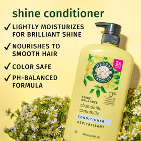 Herbal Essences back label close-up listing ingredients and usage benefits