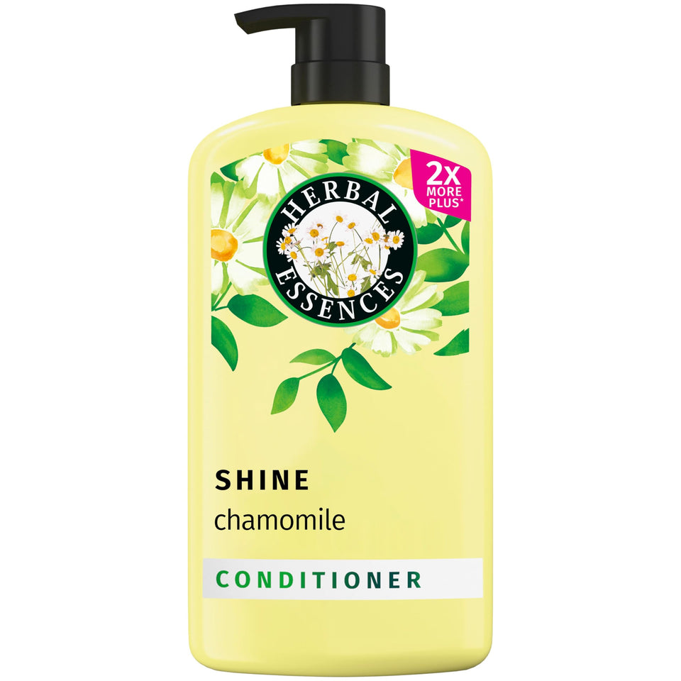 Herbal Essences front bottle view showing chamomile and brightening benefit