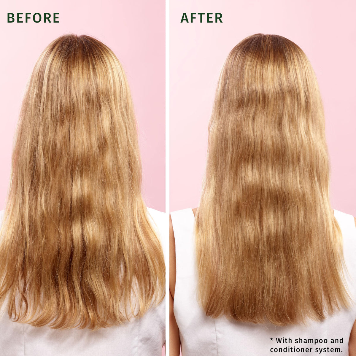 Herbal Essences conditioner creamy texture displaying smoothing hydration