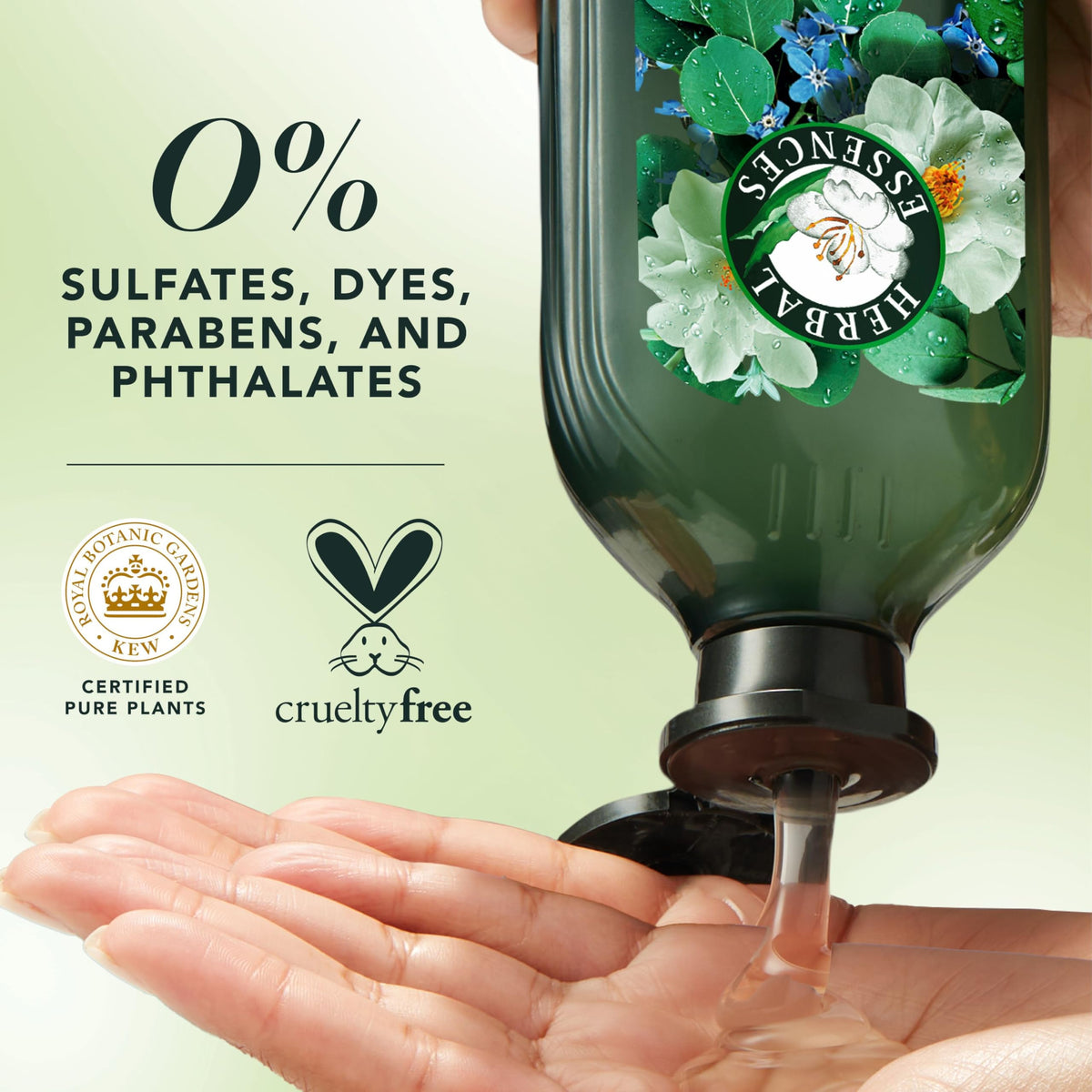 Herbal Essences conditioner cream texture pouring for lightweight hydration