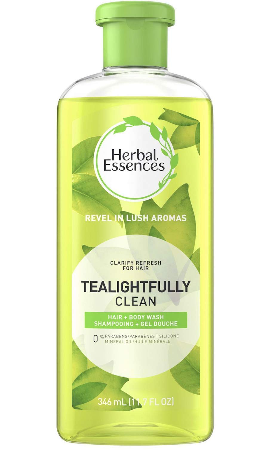 Herbal Essences front bottle showing label and convenient squeeze cap for easy use