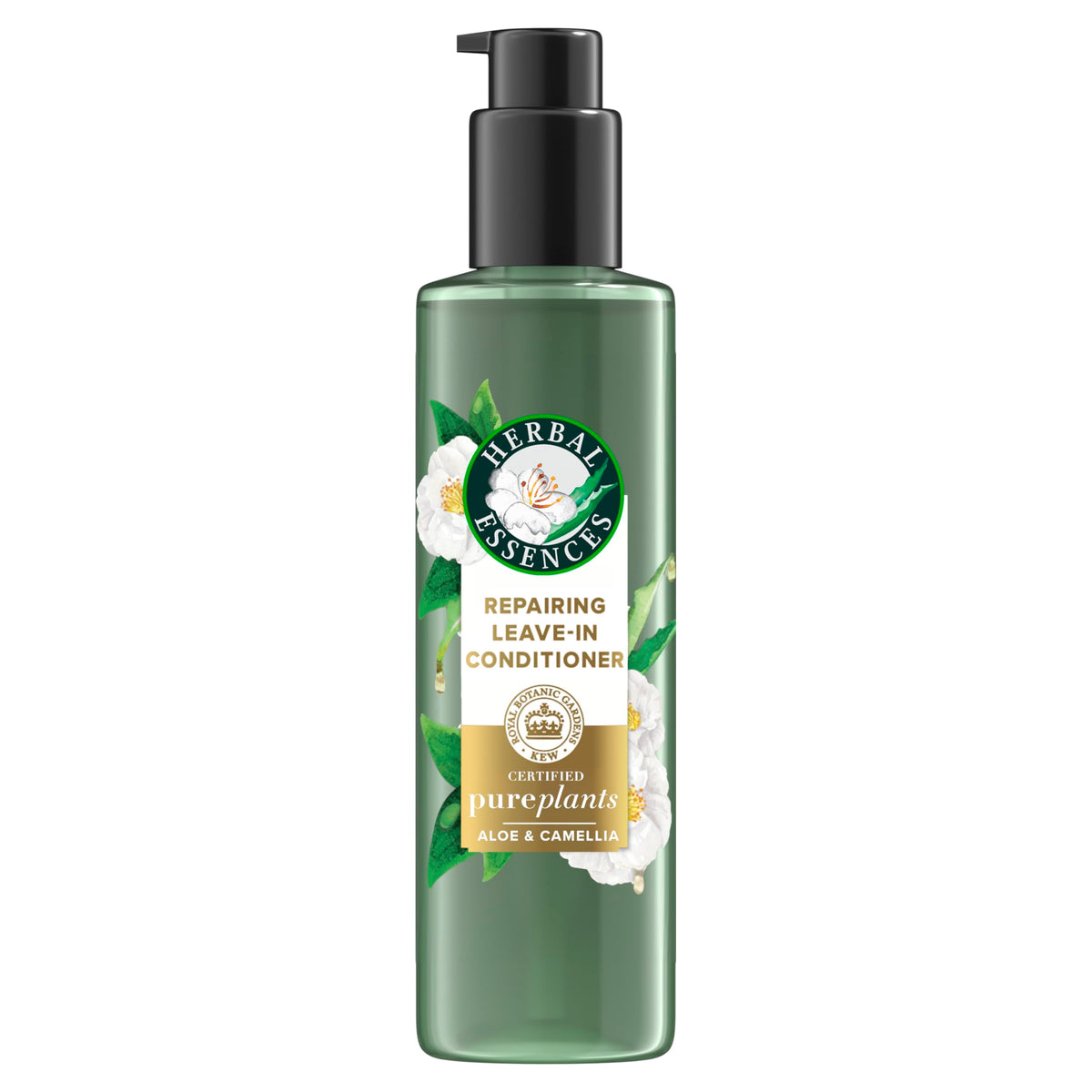 Herbal Essences front bottle showing repair leave-in benefits