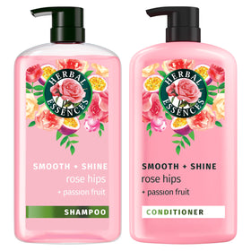 Herbal Essences front packaging showing smooth shiny hair benefit