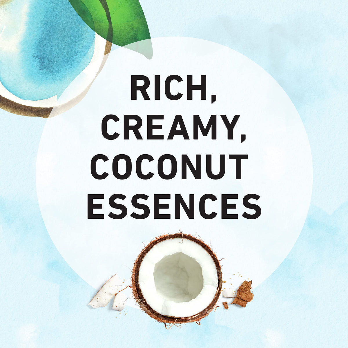 Herbal Essences back label with ingredients and clear usage directions benefit