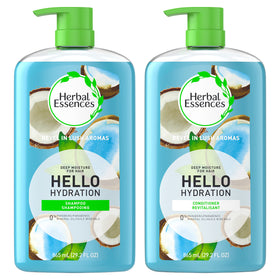 Herbal Essences front packaging showing bottles and coconut scent benefit