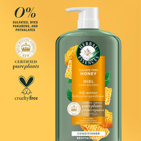 Herbal Essences aloe vera leaf staged with bottle to show soothing hydration