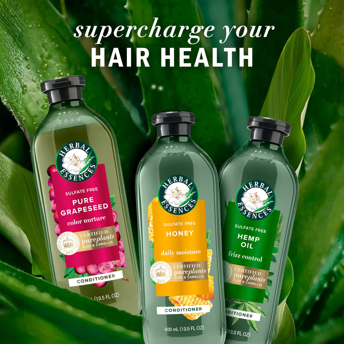 Herbal Essences conditioner in shower showing easy application and rinsing benefit