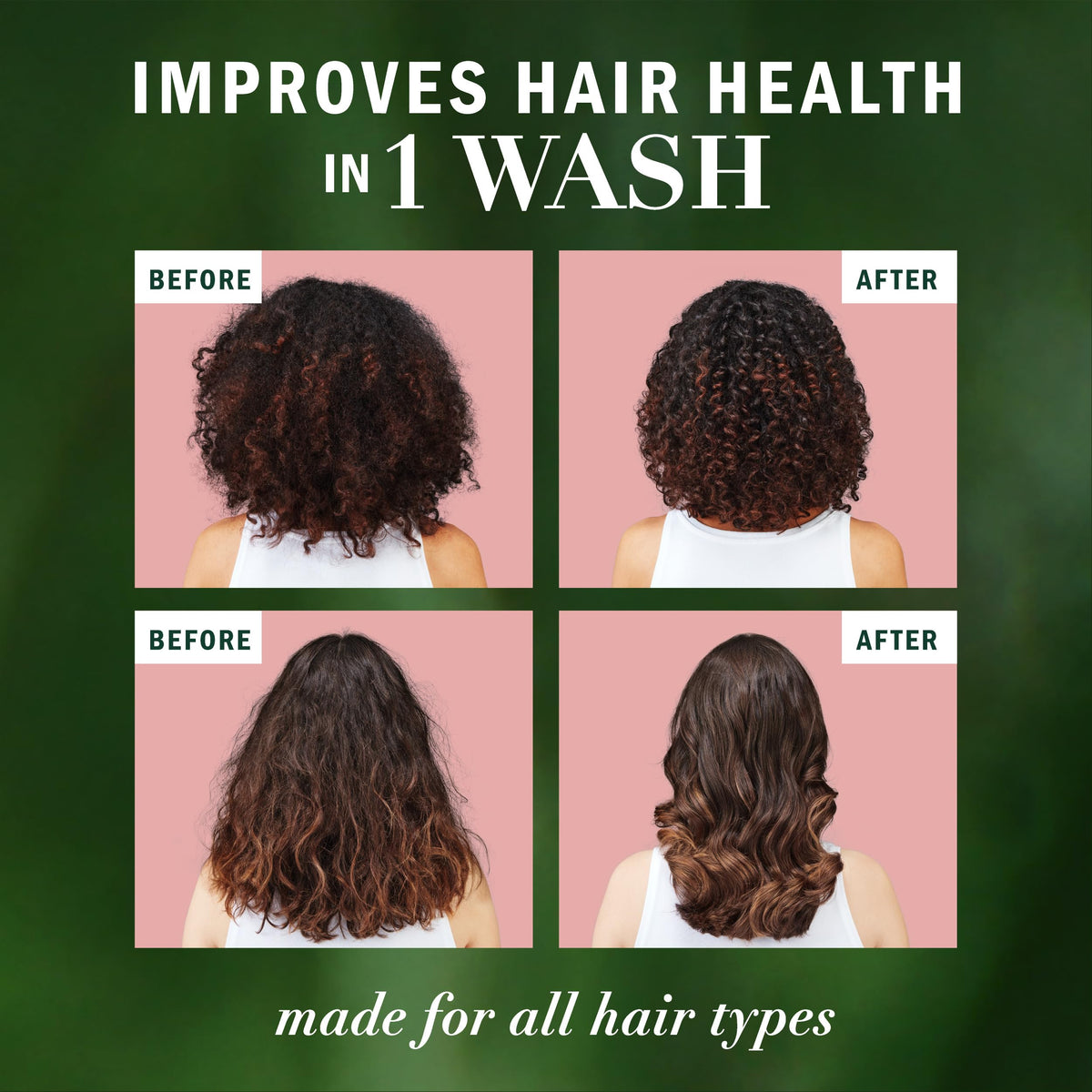 Herbal Essences conditioner applied to wet hair demonstrating easy application