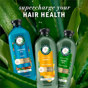 Herbal Essences botanicals and argan oil highlighting natural origin