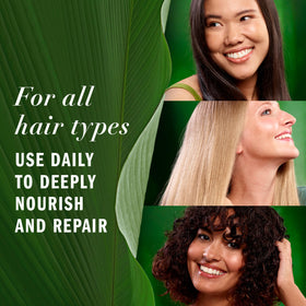 Herbal Essences label showing plant certifications and clean ingredients