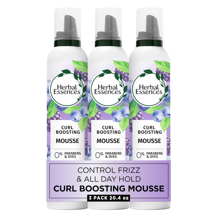 Herbal Essences mousse front packaging showing brand and product benefits