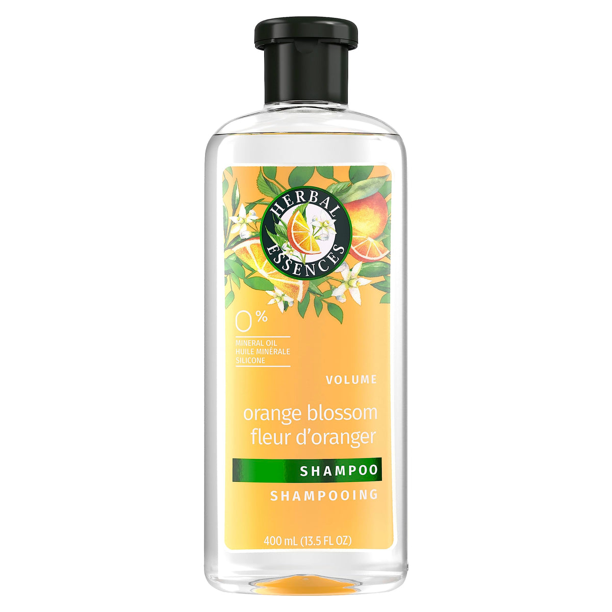 Herbal Essences front packaging showing bottle and vibrant label for volumizing benefit