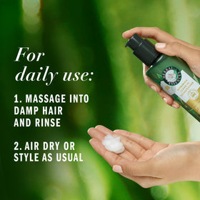 Herbal Essences texture close-up showing lightweight absorbent formula