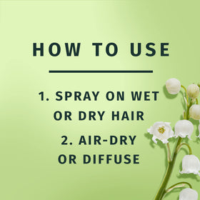 Herbal Essences applied to damp hair demonstrating easy application and quick styling benefit