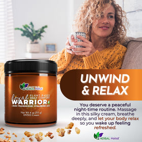Herbal Mana application on hand demonstrating quick absorption and cooling
