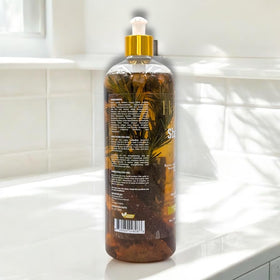 HERBALISTA cap pouring shampoo to show easy dispensing and controlled use