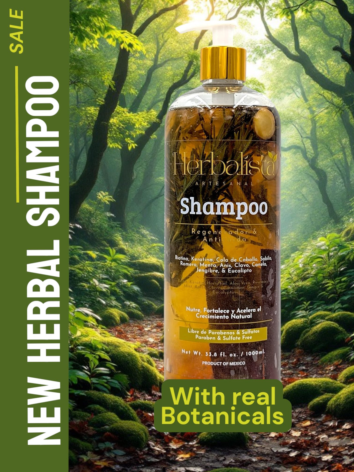 HERBALISTA in-shower application showing scalp massage for refreshed feel