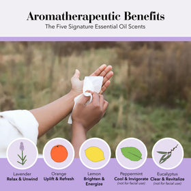 Herban Essentials lavender essential oil close-up conveying natural scent and calming effect