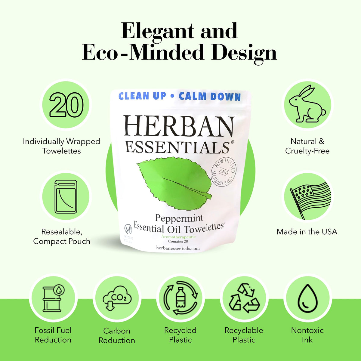 Herban Essentials close-up of wipe fabric showing durable soft texture