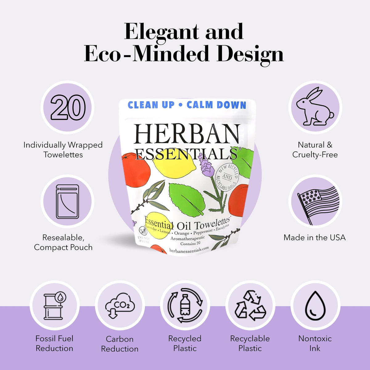 Herban Essentials unfolded wipe texture close-up showing soft durable fabric