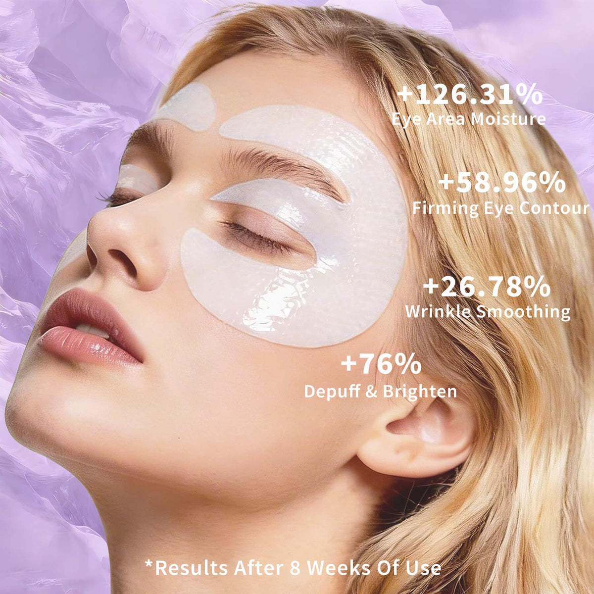 HerbBliss close-up of cooling collagen patch texture for soothing