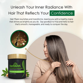 Herbishh applied on towel‑dried hair showing easy at‑home treatment benefit