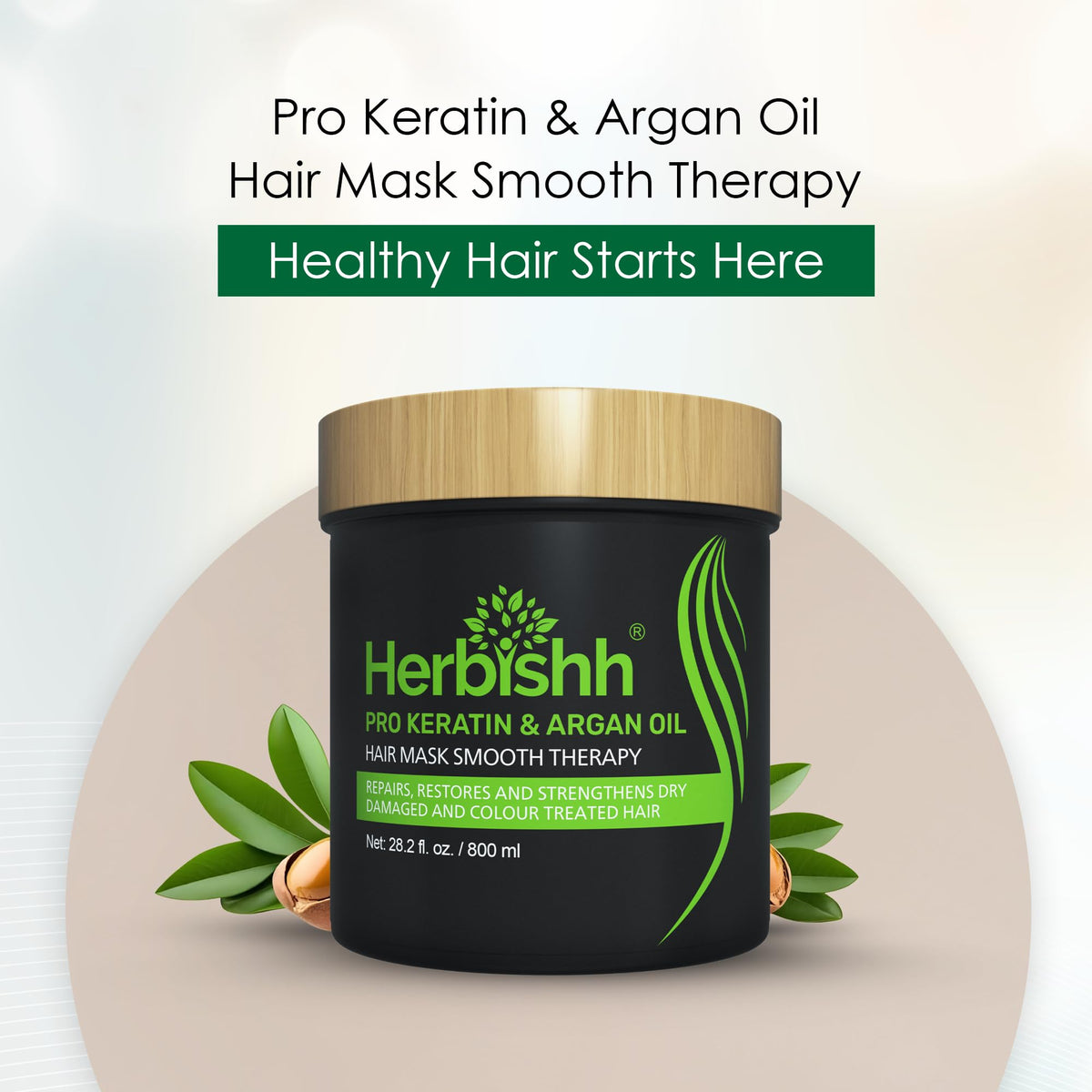 Herbishh on bathroom shelf styled with towels showing spa‑like routine benefit