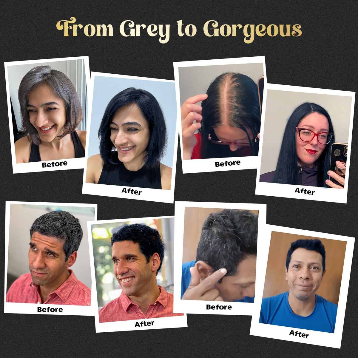 Herbishh before and after showing visible gray coverage and richer tone
