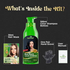 Herbishh lathering shampoo in hands showing conditioning and ease